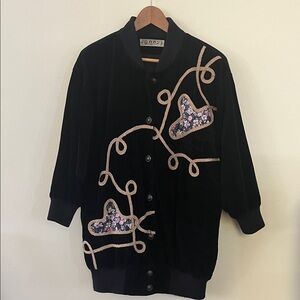 Soft Vintage Wide Wale Corduroy Black Cocoon Coat